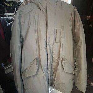 rag & bone Men's Olive Hooded Puffer Coat